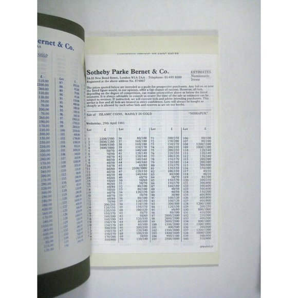 Sotheby's Islamic Gold Coins Catalogue Catalog 1981 London Numismatic PPB Spring - Picture 3 of 8